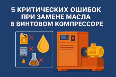 5 критических ошибок при замене масла в винтовом компрессоре